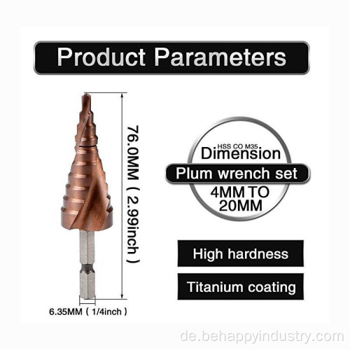 Stiefmaschinenbohrer Bits Standard 9 Größen